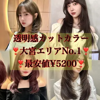 セミロング カラー ヘアアレンジ 美髪矯正🫧/ 吉田こうすけのヘアスタイル