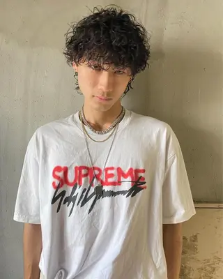 パーマ メンズ パーマ、髪質改善 カズマのヘアスタイル