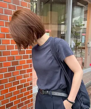 ショート カラー Umu所属・✳︎透明感カラー✳︎ ボブ✳︎nanaのヘアスタイル