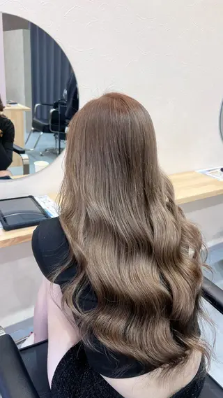 ロング カラー 🫧ケアブリーチ🫧 ✨艶カラーのヘアスタイル