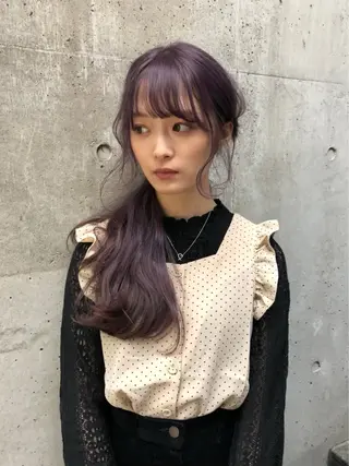 ロング カラー SALT WATER所属・南堀江ハイトーン ×カットMIKU🍒のヘアスタイル