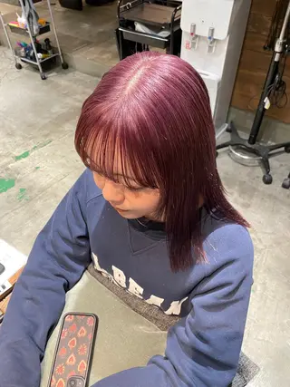 ミディアム カラー fubuki🪷 似合わせカットカラーのヘアスタイル