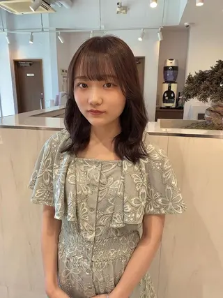 ミディアム カラー 山田勇真 ボブ/縮毛矯正/金山のヘアスタイル