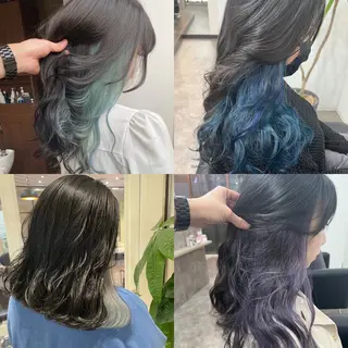 ロング カラー Gain所属・リク/韓国風/レイヤ ー/ボブ/ショートのヘアスタイル