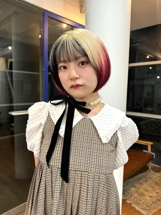 ミディアム カラー 🌻名古屋🌻 🫧ハイトーン🫧のヘアスタイル