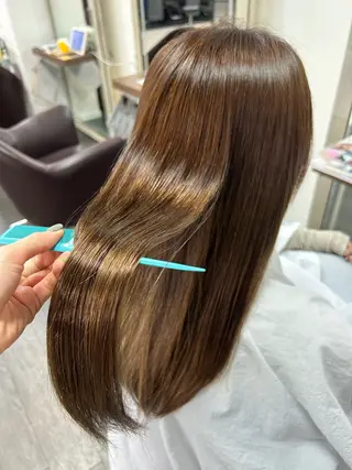 ロング ダブルカラー/韓国 ヘア/さわのあかねのヘアスタイル