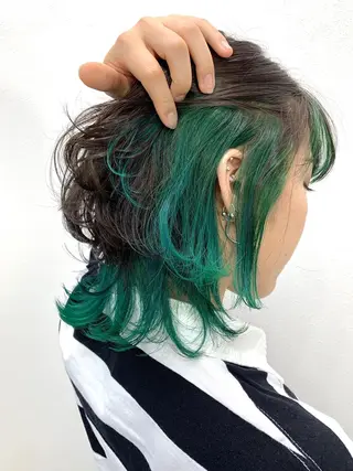 ミディアム カラー 酸性ストレート/ブリ ーチなし/中村 匠のヘアスタイル