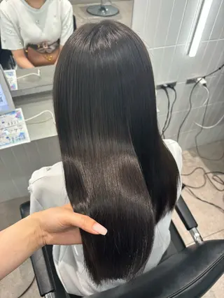 セミロング カラー emi 韓国ワンホンヘアのヘアスタイル