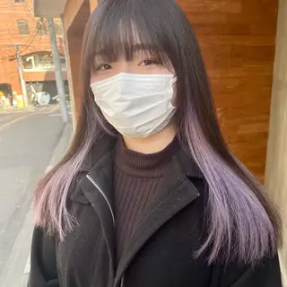 ロング カラー 仙台ブリーチカラー デザインカラーあすかのヘアスタイル