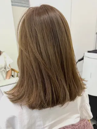 セミロング カラー NIKO/名古屋/ 伏見/花屋併設のヘアスタイル