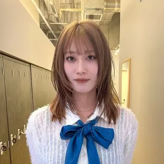 ミディアム 暖色/ボブ/吉岡美音 GIEN NU茶屋町のヘアスタイル