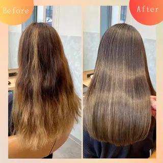 ロング 自然で柔らかい縮毛 矯正✨松尾郁哉のヘアスタイル