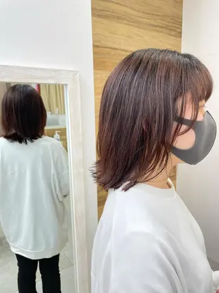 ミディアム 飯塚 青空のヘアスタイル