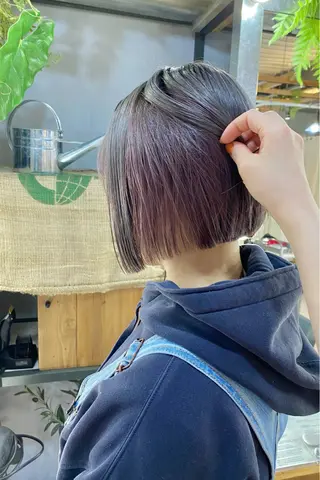 ミディアム カラー 菊地 紗矢のヘアスタイル