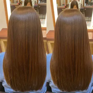 ロング オーガニックカラー/ 髪質改善/ボブのヘアスタイル