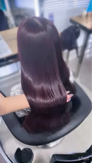 ロング カラー 💗愛され暖色💗 ピンク/レッド💗のヘアスタイル