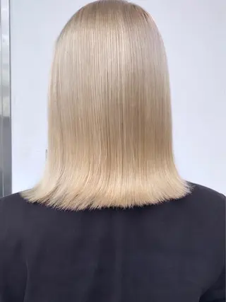 ミディアム カラー 韓国/ハイトーン/ ボブ🎀MIKU🎀のヘアスタイル