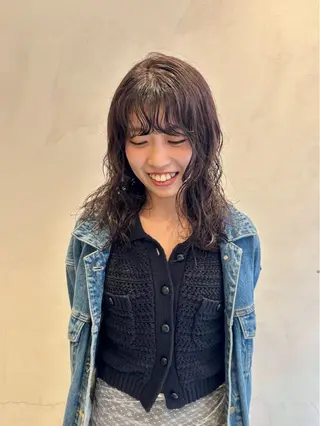 セミロング カラー パーマ iki所属・パーマstyle てるてるのヘアスタイル