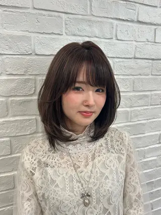 ミディアム MiRI💜地毛級 エクステ✖似合わせ技のヘアスタイル