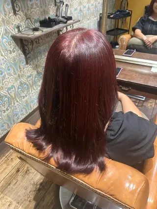 セミロング カラー ゆいな 心斎橋美容室のヘアスタイル
