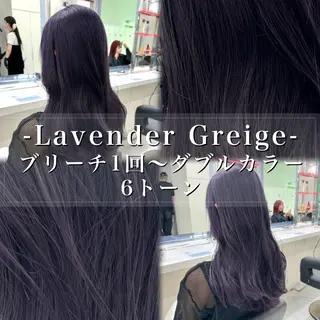 ロング カラー ヘアアレンジ 🫧透明感ラベンダー 似合わせ🫧あい🫧のヘアスタイル