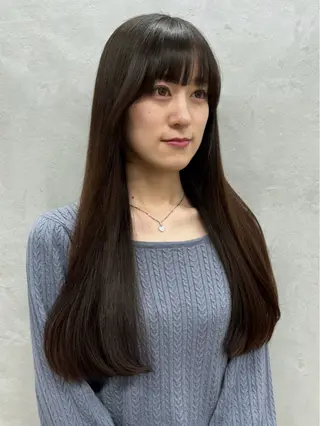 ロング カラー ﾔﾏﾅｶ ﾘﾘｶ🫐 寒色系ｶﾗｰ🫐のヘアスタイル