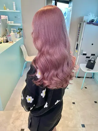 ロング カラー 💖韓国×王道 ハイトーン💖のヘアスタイル