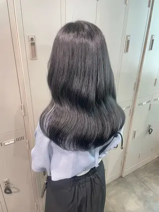 ロング カラー パーマ ヘアアレンジ メンズ 透明感カラー・レイヤ ー🎀amika🎀のヘアスタイル