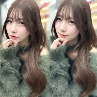 セミロング 韓国風/ワンホンヘア 髪質改善/MaCoのヘアスタイル