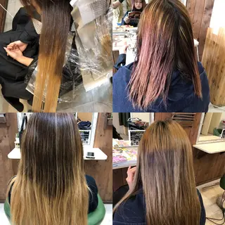 韓国レイヤー外国人風 透明感カラー髪質改善のヘアスタイル