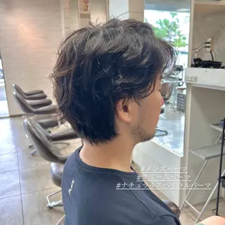 パーマ メンズ インナー×縮毛矯正 ピンクカラー澤井里菜のヘアスタイル