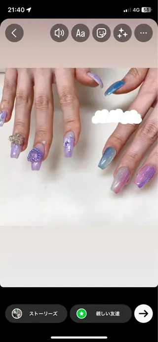 ネイル momochick所属・momochick_ Aoiのネイルデザイン