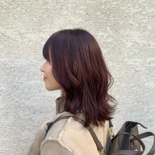 ミディアム カラー ヘアアレンジ 韓国×巻ける髪質改善 💍maki💍のヘアスタイル
