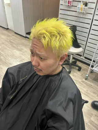 ショート カラー メンズ 渋谷デザインカラー 🎀ハイトーンのヘアスタイル