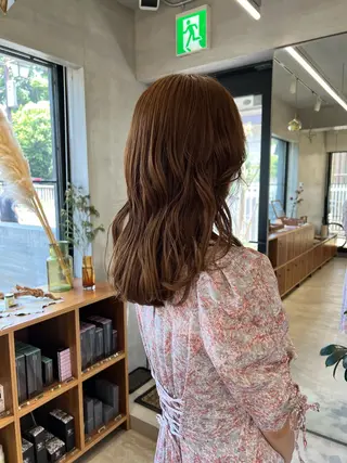 ロング カラー ケアブリーチ/ ハイトーン/牧野のヘアスタイル