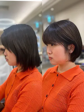 ショート ガレリアエレガンテ名駅店所属・【ショート/ボブ 丸みショート】深萱のヘアスタイル