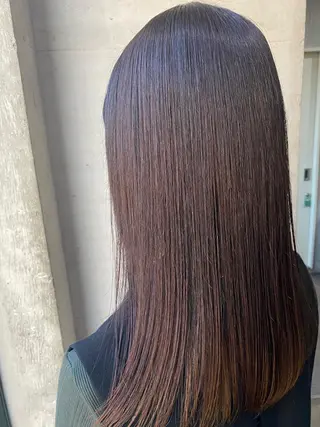 セミロング パーマ 田中 アキオのヘアスタイル