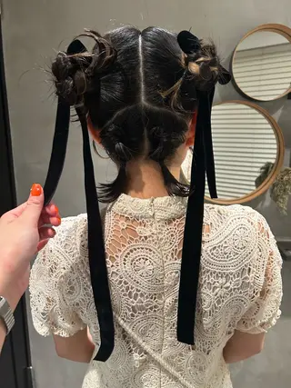 ミディアム ヘアアレンジ デザインカラー❤︎ イシイレイのヘアスタイル