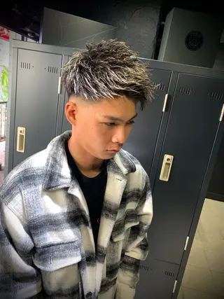 ショート メンズ メンズパーマ/難波/ 心斎橋　室園亮佑のヘアスタイル