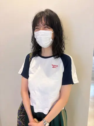 ミディアム パーマ 名駅/大人可愛い /艶髪/流音のヘアスタイル