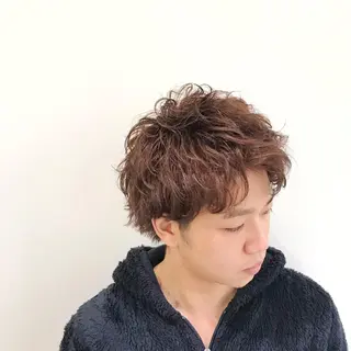 ショート パーマ メンズ hair salon darts所属・髪質改善/美髪ケア ✨岡野右京のヘアスタイル