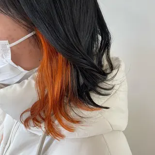 ミディアム カラー 個性派/ブリーチ *ほのかのヘアスタイル