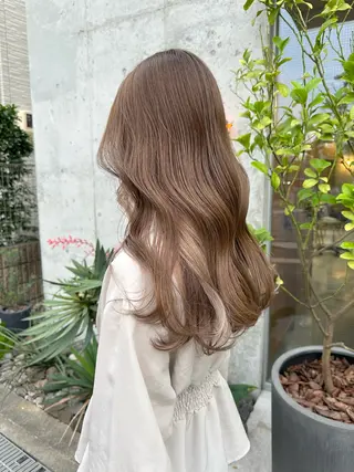ロング カラー ヘアアレンジ SOYONなんば所属・難波/ハイトーン特化 🎀MIU🎀のヘアスタイル
