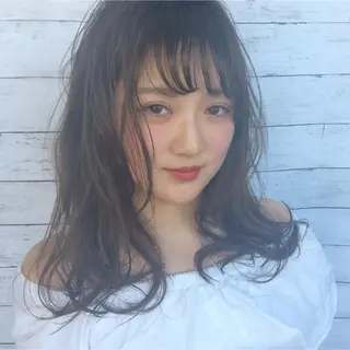 セミロング カラー 日比 貴大/ minim hairのヘアスタイル