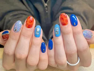 ショート カラー ネイル ネイルサロン リリーブランシュ所属・森 瑞紀のネイルデザイン