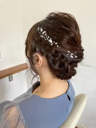 ミディアム ヘアアレンジ Kazaoka Saraのヘアスタイル