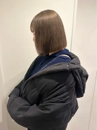 セミロング カラー ヘアアレンジ himawari♡ 柔らかいカラーのヘアスタイル