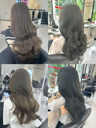 ロング カラー 心斎橋/ブリーチなし 髪質改善/レイヤーのヘアスタイル