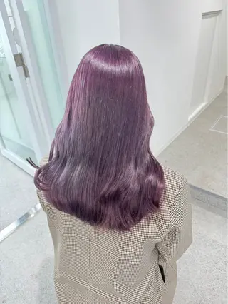 ロング カラー 透けるやわらか艶髪♡ ナチュラルストレートのヘアスタイル