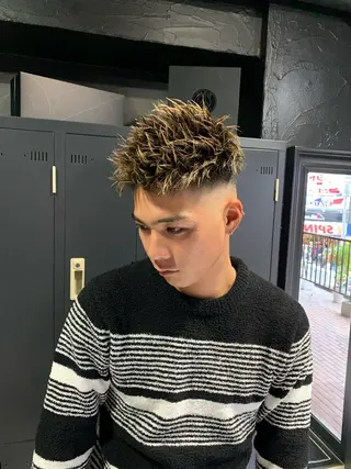 ショート メンズ メンズパーマ/難波/ 心斎橋　室園亮佑のヘアスタイル